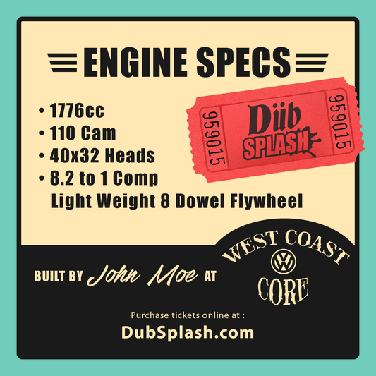 Dub Splash Fontana 2026 Engine Raffle Ticket